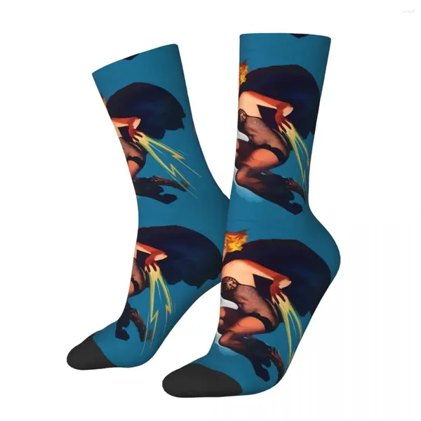 Chaussettes masculines bonne compression drôle conjurer femme rétro harajuku pin up girl mannequin art style street style Casual Crew chaussette folle