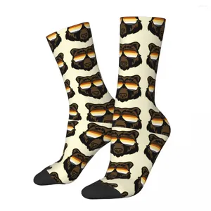 Herensokken Happy Funny Gay Bear Retro Harajuku LGBTQ Pride Hip Hop Nieuwigheid Crew Crazy Sock Gift Patroon Gedrukt