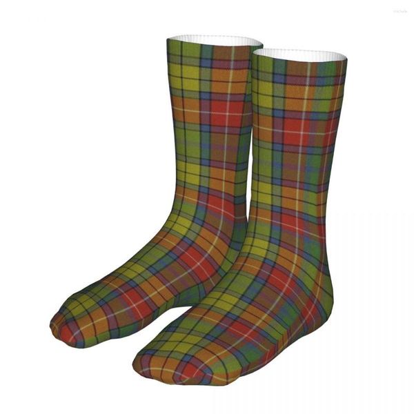 Chaussettes pour hommes heureux drôle mâle hommes femmes décontracté plaid simple rétro sport printemps été automne hiver