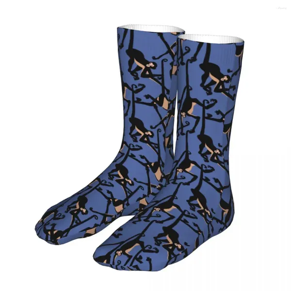 Chaussettes pour hommes heureux drôle mâle hommes femmes décontracté coloré singe animal skateboard bas printemps été automne hiver