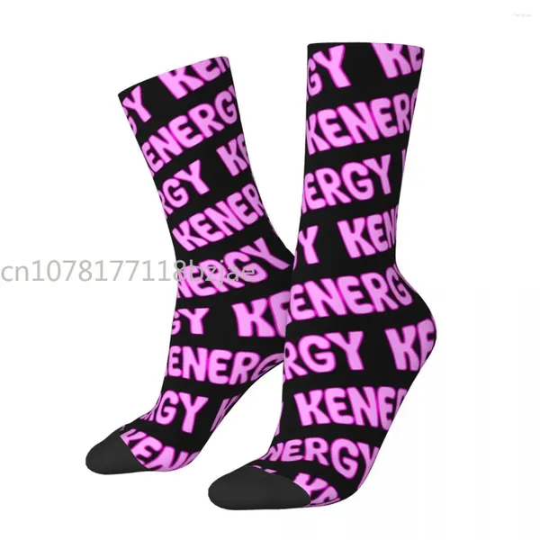 Chaussettes masculines harajuku kenergy kenough thème conception de conception de sport produit toute la saison 2024 film film chaud long respirant