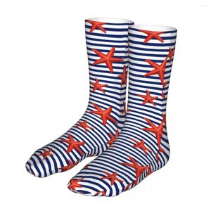 Chaussettes pour hommes Harajuku étoiles de mer étoiles de mer nautique femmes 2024 hommes chaussettes de Sport