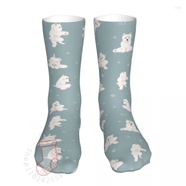 Chaussettes pour hommes Harajuku Yoga Dogs Poses West Highland White Terrier Women 2023 Men Sports