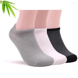 Herensokken Hoge kwaliteit 5pairs/Lot Heren Bamboo Fiber Business Short Breathable Ankle Male Sock EU38-43