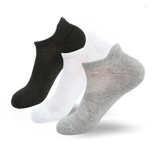 Chaussettes pour hommes haute qualité 6 paires marque hommes sport coton basket-ball couleur unie bateau bouche peu profonde hommes femmes