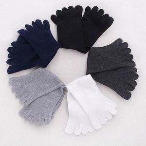 Chaussettes pour hommes de haute qualité unisexe coton cinq doigts décontracté confortable chaud japonais bout séparé hommes mode Sport chaussette moyenne