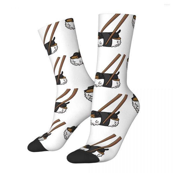 Calcetines de hombre Hip Hop Retro divertido Sushi Crazy Men's Dachshund Pet Dog Unisex Street Style impreso novedad Crew calcetín niños regalo