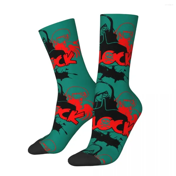 Chaussettes pour hommes Hip Hop rétro rouge fou Compression unisexe capitaine Harlock Harajuku sans couture imprimé drôle nouveauté Happy Crew chaussette