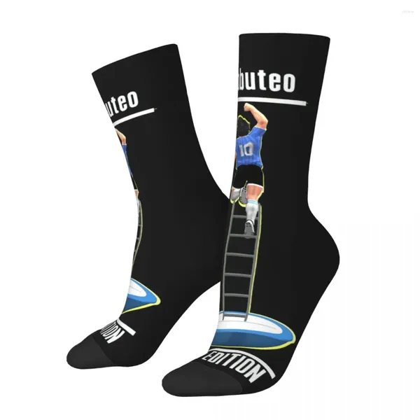 Calcetines masculinos hip hop retro retro mano de dios edición compresión loca unisex maradona gran jugador calcetín