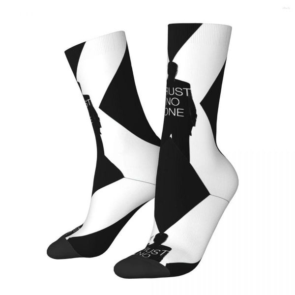 Calcetines de hombre Hip Hop Retro TRUST NO ONE Crazy Compression Unisex The X-Files Dana Scully American Fiction Movie Crew Sock