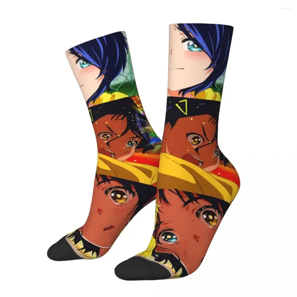 Calcetines masculinos hip hop colección vintage compresión unisex wonder huevo prioridad ai ohto anime harajuku impreso calcetín