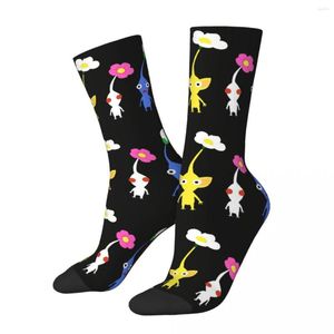 Chaussettes homme Hip Hop Vintage mignon Pikmin motif fou hommes unisexe faune Harajuku sans couture imprimé drôle nouveauté heureuse chaussette