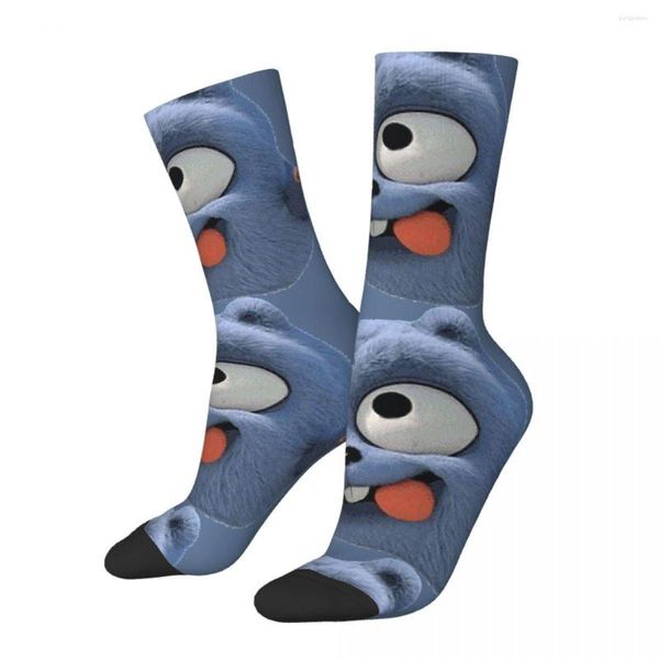 Chaussettes pour hommes Hip Hop Vintage volant enfant en bas âge fou unisexe Grizzly et les Lemmings Harajuku sans couture imprimé drôle nouveauté chaussette