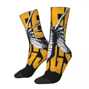 Chaussettes pour hommes Hip Hop Vintage câlins gratuits Compression folle unisexe Alien Kane Film d'horreur Harajuku motif imprimé drôle équipage chaussette