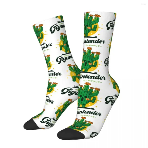 Chaussettes masculines hip hop vintage micro gigantender cactuar unisexe final fantasy xiv gibier street style halfe de équipage imprimé sans couture