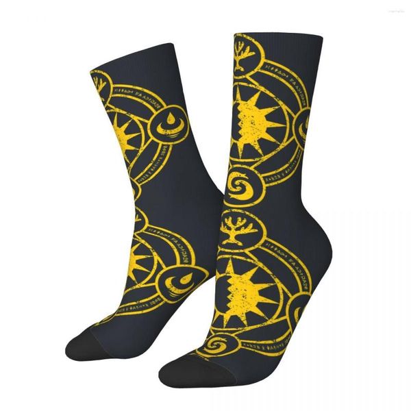 Calcetines de hombre Hip Hop Vintage Seal Crazy Unisex Golden Sun Street Style estampado sin costuras divertido novedad Happy Crew calcetín niños regalo