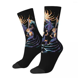 Chaussettes pour hommes Hip Hop Vintage Spire unisexe Slay The Card et jeux d'aventure de stratégie Style de rue motif imprimé équipage chaussette