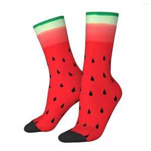 Heren sokken hiphop vintage watermeloenstrepen gekke unisex harajuku patroon gedrukt grappige crew sock boys cadeau