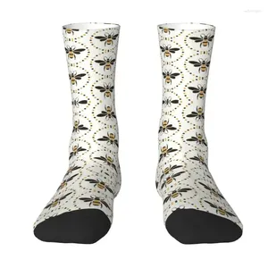 Chaussettes pour hommes Honey Bee Mens Crew Unisexe Funny Honeybee Printemps Été Automne Hiver Robe