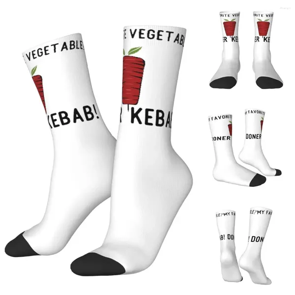 Calcetines para hombres me encantan doner kebab acogedor unisex ciclismo feliz imprimación 3d street estilo loco calcetín