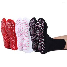 Chaussettes pour hommes ICOOL auto-chauffant sol Tomaline soins de santé Massage chaud résistant au froid Tube moyen absorbant la sueur coton