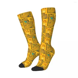 Men's Socks Kokopelli Hopi Utah Pattern In Yellow State Of Men Women Windproof Novelty Spring Summer Autumn Winter Stockings Gift