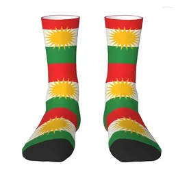Chaussettes pour hommes Robe drapeau du Kurdistan pour hommes femmes Chaud drôle Nouveauté Crew