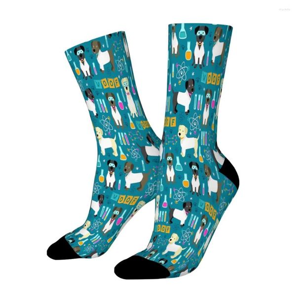 Chaussettes pour hommes assistants de laboratoire droits hommes hommes femmes bas d'été polyester hip hop