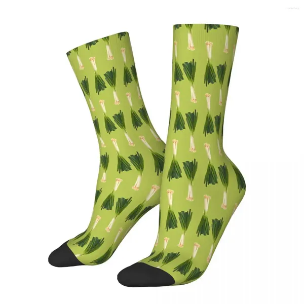 Calcetines de hombre Patrón de puerro Vegetal Hombre Hombres Mujeres Medias de invierno Hip Hop