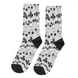 Chaussettes pour hommes LIFTING FRENCHIE pour hommes Gym impression 3D garçon filles mi-mollet chaussette