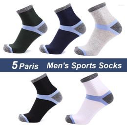 Herensokken Lkwder Brand 5pairs Cotton Sports Quick Drying Men Herfst Winter Thermal voor mannelijke Outdoor Trekking EU39-45