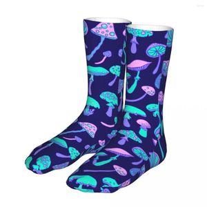 Chaussettes pour hommes champignons magiques femmes Polyester drôle heureux Hippie fou printemps été automne hiver cadeaux