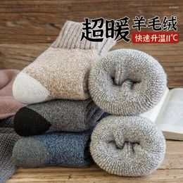 Chaussettes masculines homme laine épaississant chaud harajuku hiver thermique chausette calcitines hombre meias masculino regalos