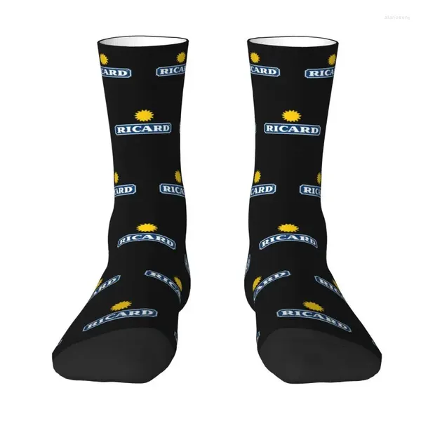 Calcetines de hombre Marsella Francia Ricard Mens Crew Unisex lindo vestido de anís de aperitivo impreso en 3D