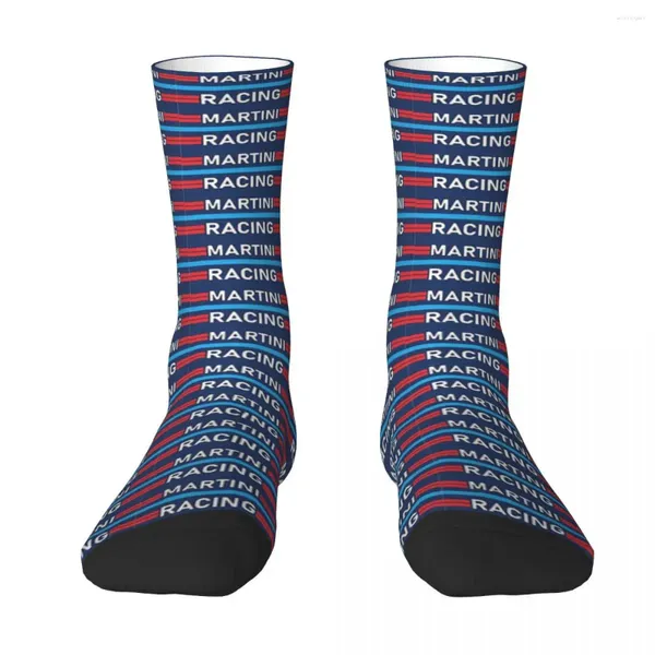 Calcetines masculinos martini racing line logo auto unisex primavera verano otoño baloncesto de invierno street stock loco