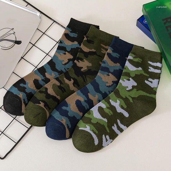 Chaussettes Homme Taille Moyenne Camouflage Vert Militaire Sécurité Au Travail