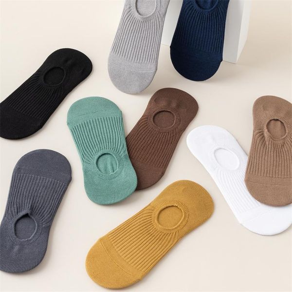 Calcetines para hombres Hombres 2022 Zapatillas de calcetín Casual Algodón Absorber el sudor Transpirable Moda Invisible para antideslizante de alta calidad