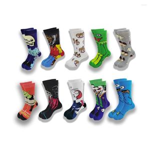 Chaussettes pour hommes pour hommes et femmes en automne hiver style de conception de mode dessin animé image tube équipage