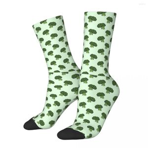 Heren sokken heren compressie broccoli stel hoofd retro harajuku groentefeest hiphop nieuwigheid casual crew crazy sock cadeau gedrukt