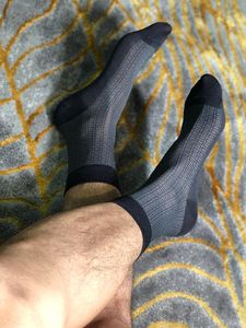 Heren sokken heren formele jurk exotische dunne buis mannelijke zwarte zaken sexy socksman's