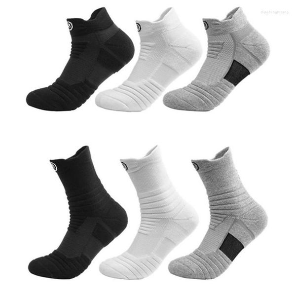 Chaussettes pour hommes serviette de sport épaisse chaussette de basket-ball cheville Terry hiver chaud hommes grande taille coton court