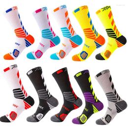 Chaussettes pour hommes hommes basket-ball Compression anti-dérapant Football Long Tube serviette bas absorbant la sueur respirant sport taille 38-45