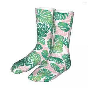 Chaussettes pour hommes Hommes Vélo Été Feuilles de palmier tropicales Coton Dessin animé Femme Chaussette