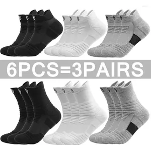 Calcetines para hombres Hombres Correr Deportes S Transpirable Algodón Largo Corto Tobillo Calcetín Absorber Sudor Desodorante Sox para Hombre Primavera Invierno