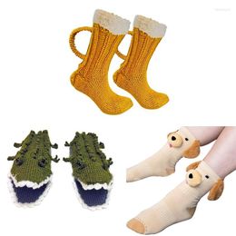 Chaussettes pour hommes Hommes 1 paire Drôle Mignon Style Nouveauté Bière Tricot Coton Chaussette Pour Hommes Femmes Cadeaux T8NB