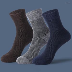 Chaussettes pour hommes Urgot 4 paires marque coton noir affaires décontracté respirant printemps automne mâle équipage Meias Sokken