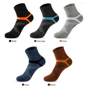 Chaussettes pour hommes, Sport en plein air, escalade, basket-ball, déodorant, produit en coton, cyclisme, course à pied, couleur unie