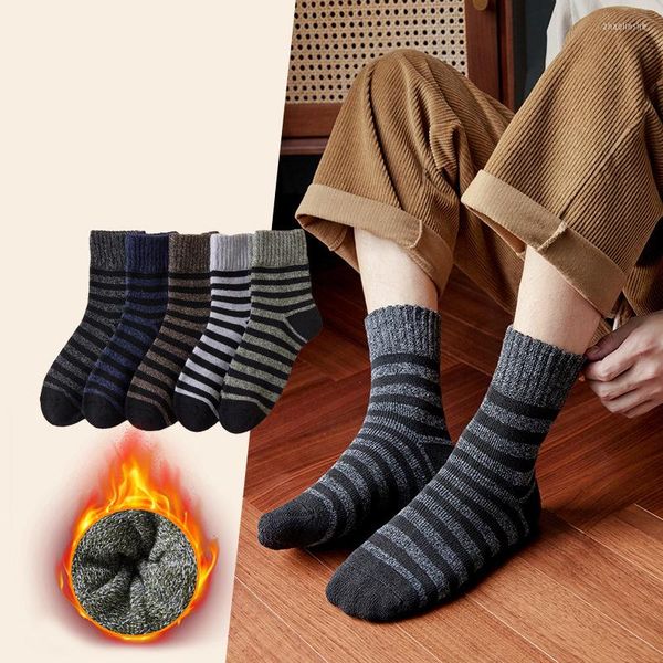 Calcetines para hombre, calcetín sólido supergrueso para hombre, contra la nieve fría, invierno, cálido, divertido, para hombre