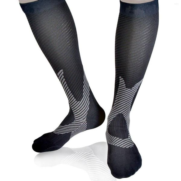 Chaussettes pour hommes hommes varices compression jambes genou longueur décontracté équipage minceur mollet cyclisme skate bas