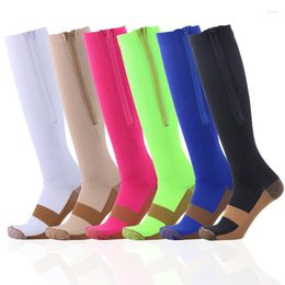 Heren sokken mannen vrouwen compressie geschikt voor sport crossfit rekdruk circulatie anti-vermoeidheid hoge kousen EU 39-47